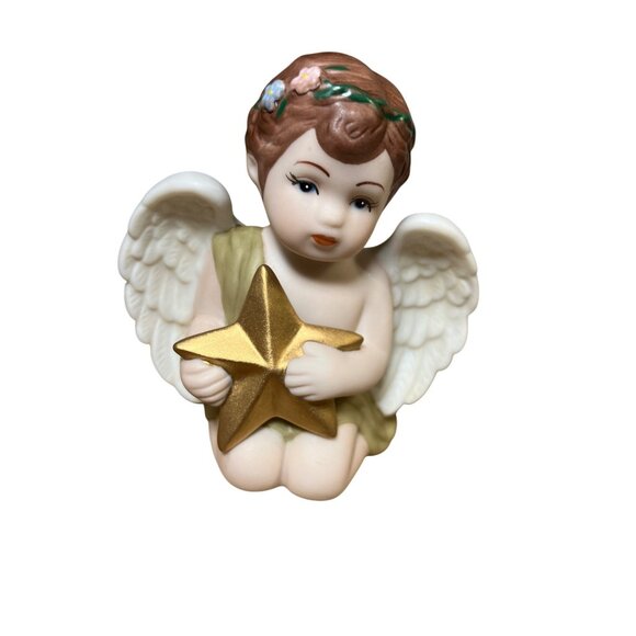 Set Of 4 Home Interiors Four Seasons Cherubs 88411 Made In Thailand Porcelain - Picture 8 of 14